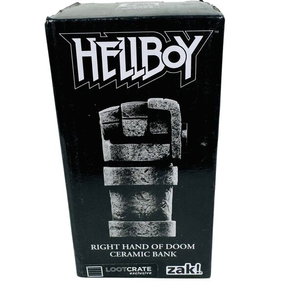 5 for $25| zak! designs Hellboy Right Hand of Doom 5" Ceramic Bank Loot Crate - Picture 1 of 6